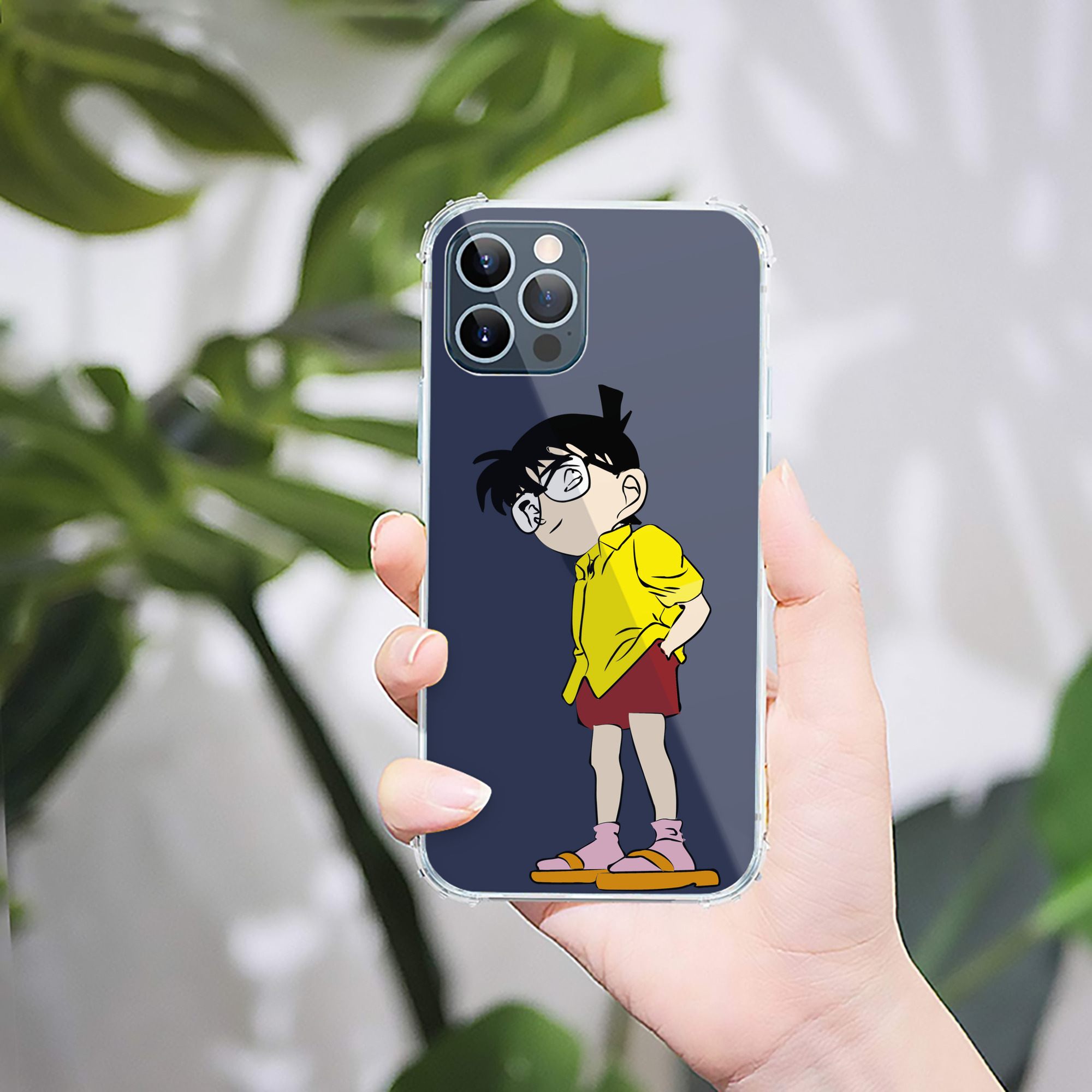 （画像用） 名探偵コナン 江戸川 コナン Detective Conan Conan Edogawa 【iPhone 12シリーズ対応】透明スマホケース（クリアソフトケース）